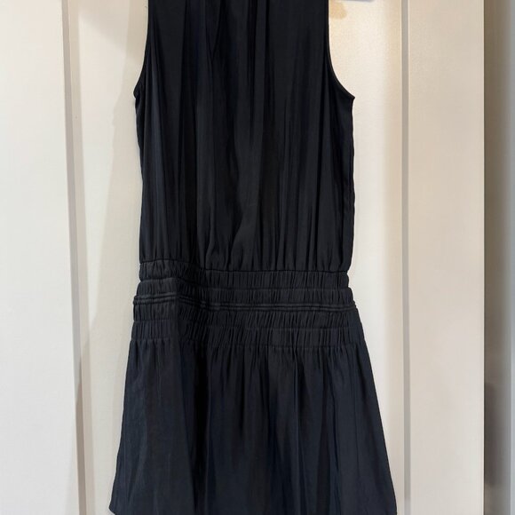 Ramy Brook black faux wrap mini dress with tassel closure, XS - Picture 2 of 2